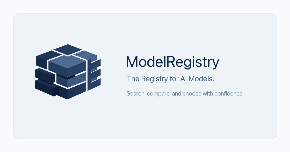 Why ModelRegistry starts with model identity